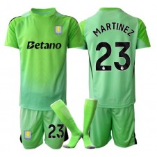 Aston Villa Emiliano Martinez #23 Keeper Bortedraktsett Barn 2025-26 Kortermet (+ korte bukser)